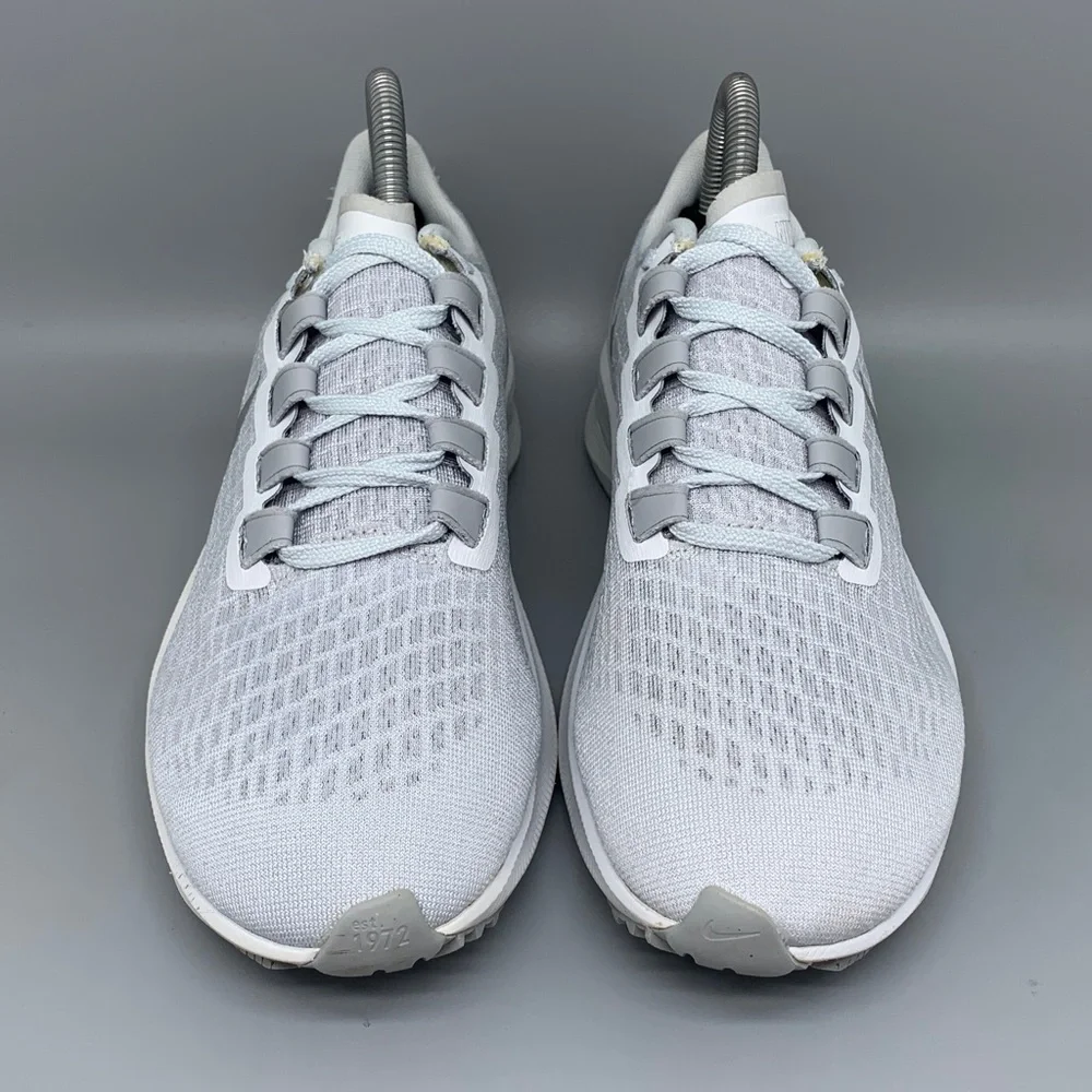 Nike Air Zoom Pegasus 37 White‎ Silver Running Shoes BQ9647-009 Women’s Sz 8